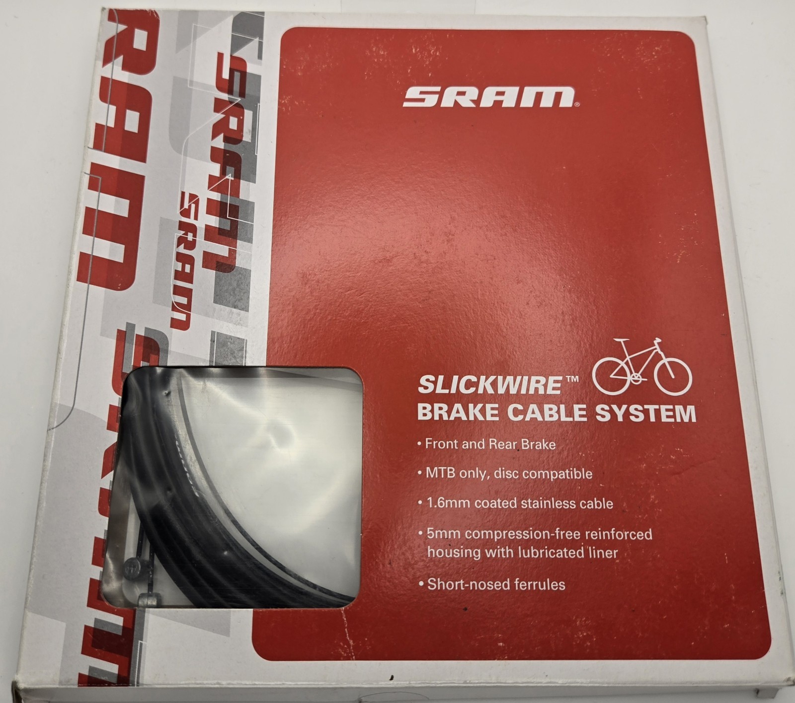 Sram Bicycle Stainless Brake Cable/Housing Set MTB/ROAD Front/Rear Open Package