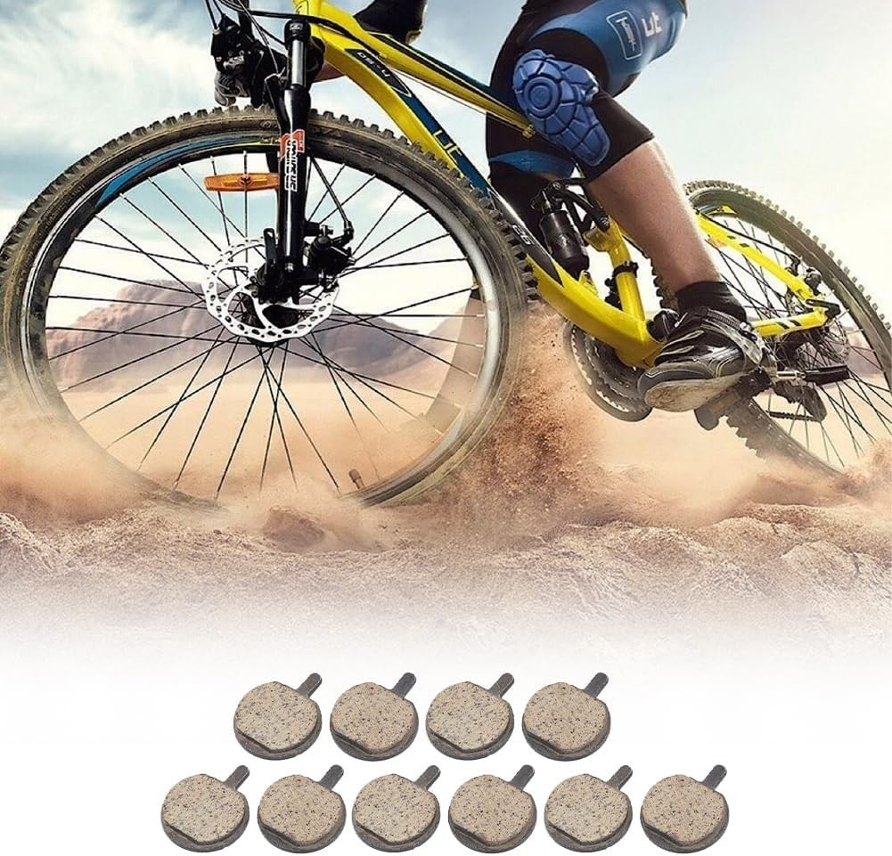 Bike Disc Brake Pads 5 Pairs Resin Semi Metal Low Noise Cycling Pads Kit