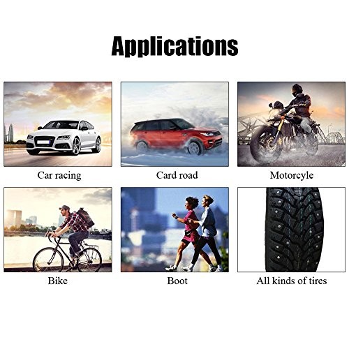 100pcs 6.5mm/0.26″ Anti-Slip Snow Screw Stud – Tyre Snow Chains Tire Spikes
