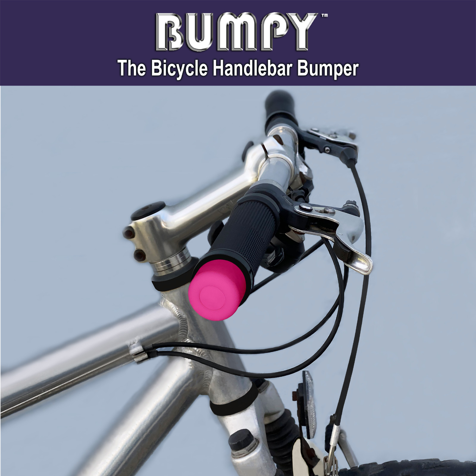 BUMPY END PLUG Bike Handlebar Soft Safe Secure Best Fit Grip Cap Pink Pair