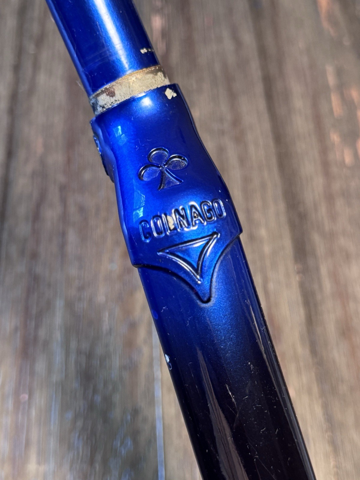 Colnago Steel Straight Fork 700C 1” Threaded Pantograph Crown Blue Vintage Road