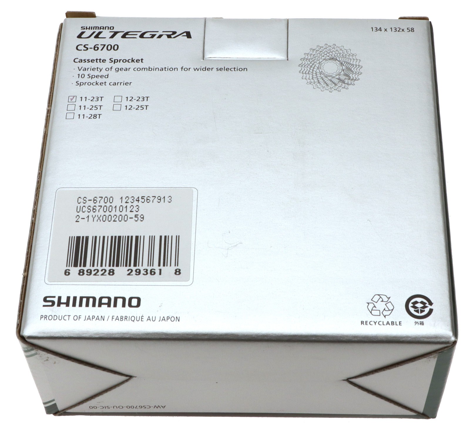 Shimano Ultegra CS-6700 Cassette 11-23T 10 Speed NOS New