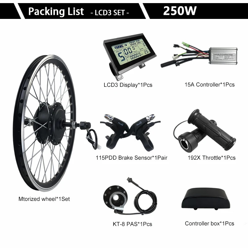 36V 48V 250W Electric Bicycle Brushless Gear Rear Wheel Hub Motor 16-29inch 700C