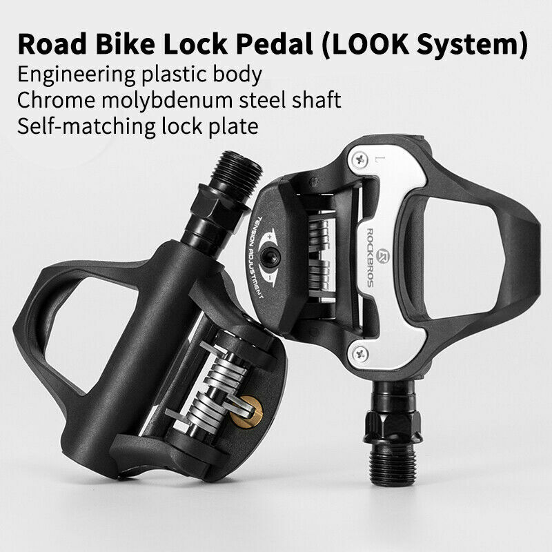 ROCKBROS Road Bike Self-lock Pedals 2pcs/set With SPD-SL/LOOK KEO Cleat 2 Sealed