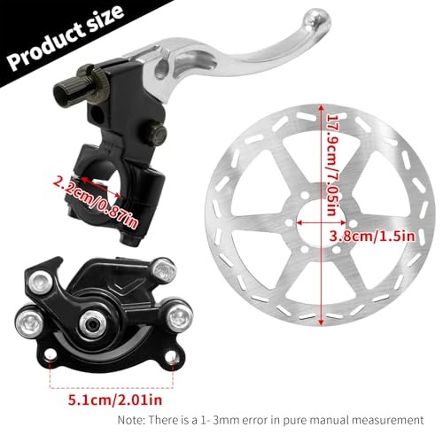 Mini Bike Hydraulic Brake Kit 180mm Mini Bike Disc Brake Rotor Caliper,
