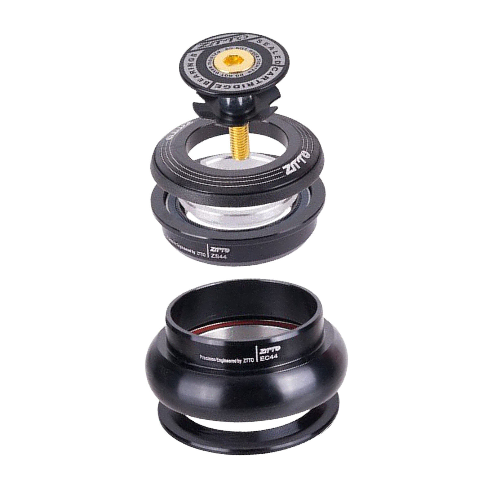 Bicycle Headset MTB 44mm ZS44 1 1/8″-1 1/2″ Straight Tube Frame to Tapered Fork