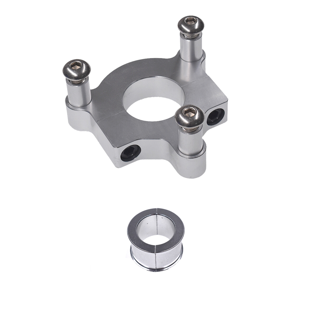 Silver 1″ / 1.5″ CNC Adapter Fit 49/50/66/80cc 2-Stroke Motorized Bicycle Bike