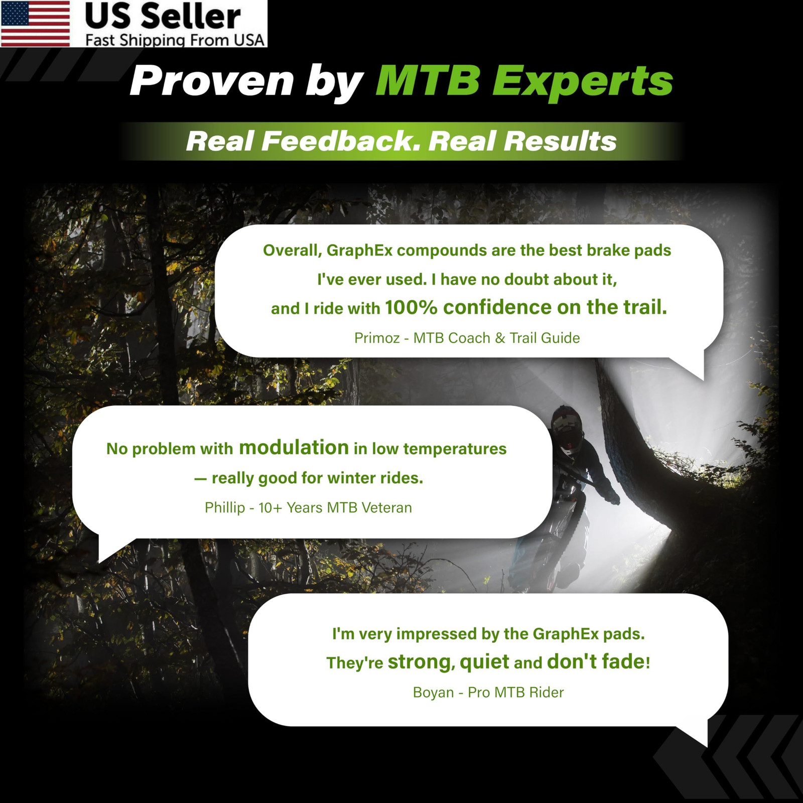 TOP BRAKE Disc Bike Brake Pads Compatible with Shimano 1.55*0.94 (in), Green