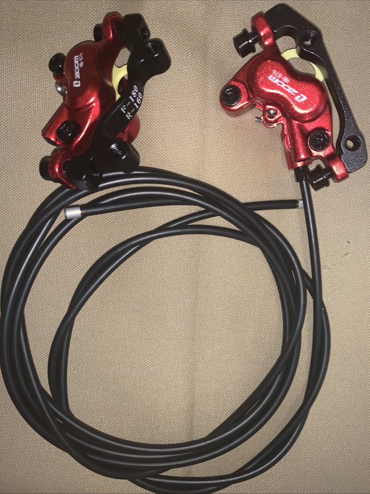 Zoom HB876 Bicycle Hydraulic Disk Brake Rotor 160mm Caliper Kit.