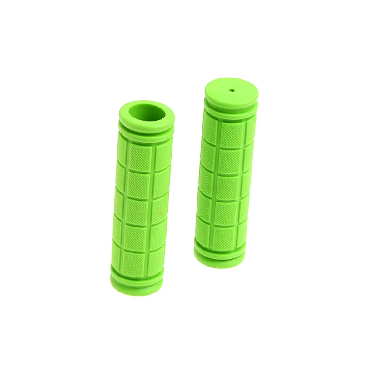 Share 1 Pair Kids Bike Grips Anti-Slip Rubber Handlebar for Small, Green