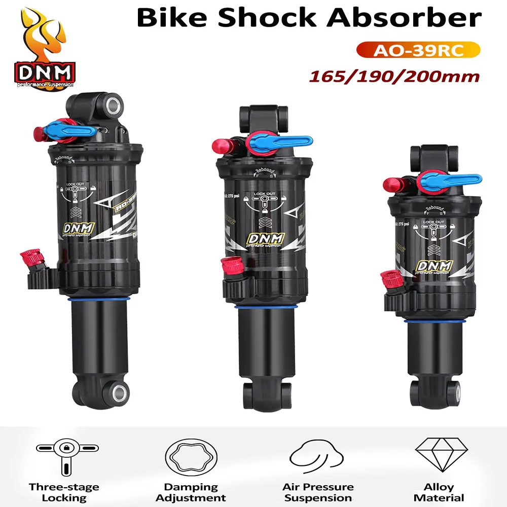 DNM AO-39RC MTB Bike Rear Shock Absorber 165/190/200mm Air Suspension Bike Pump