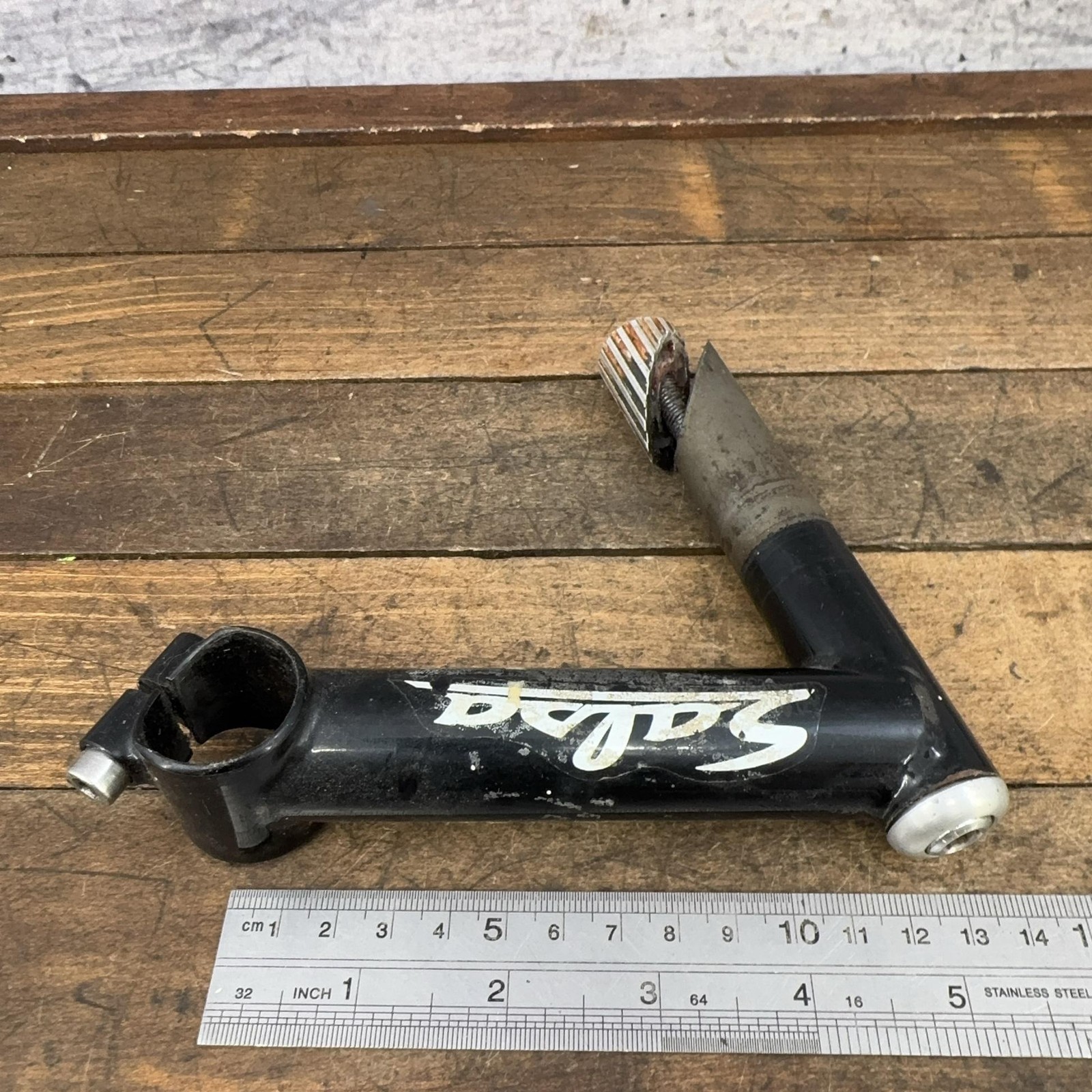 Vintage Salsa Quill Stem 25.4 Clamp Black Steel 130 mm Drop 22.2 1″