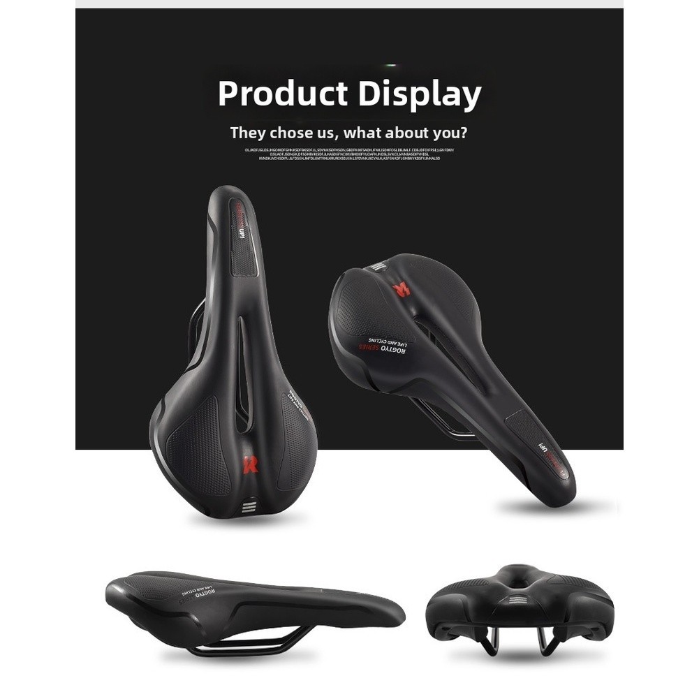 Ergonomic Mountain Bike Saddle 27 x 14.5 x 5cm with Wide Rear and Hollow Center