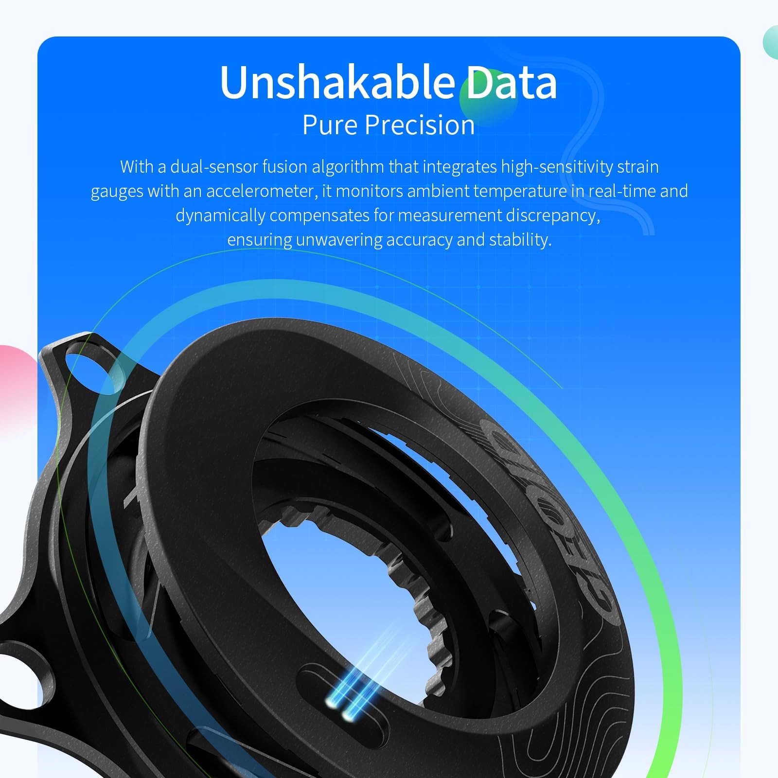 GEOID PM500 Bike Power Meter Crankset, ±1.5% Accuracy, Lightweight 680g, 300h…
