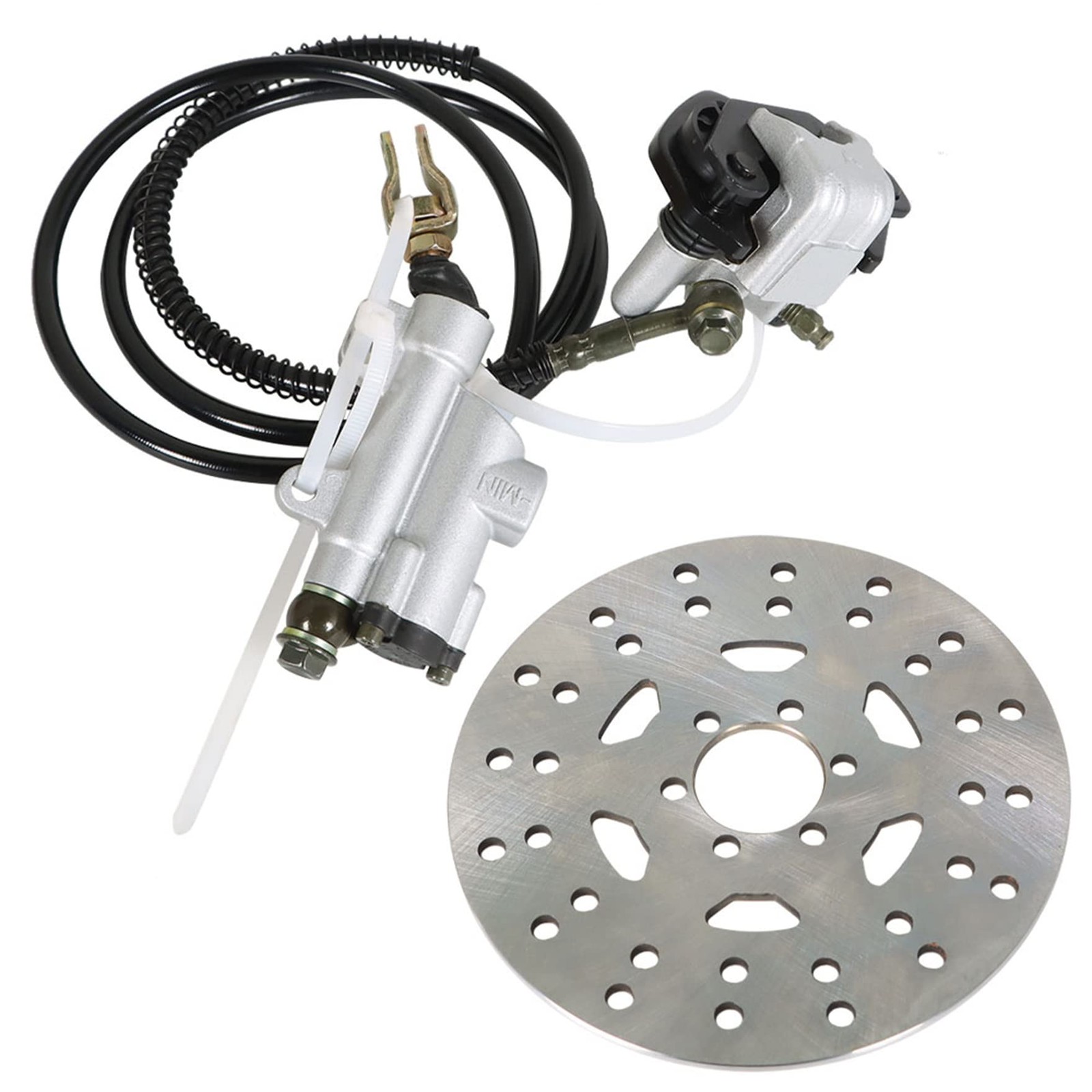Rear Hydraulic Brake Assembly 1.55m Cylinder Caliper and Disc Kit Replacement…