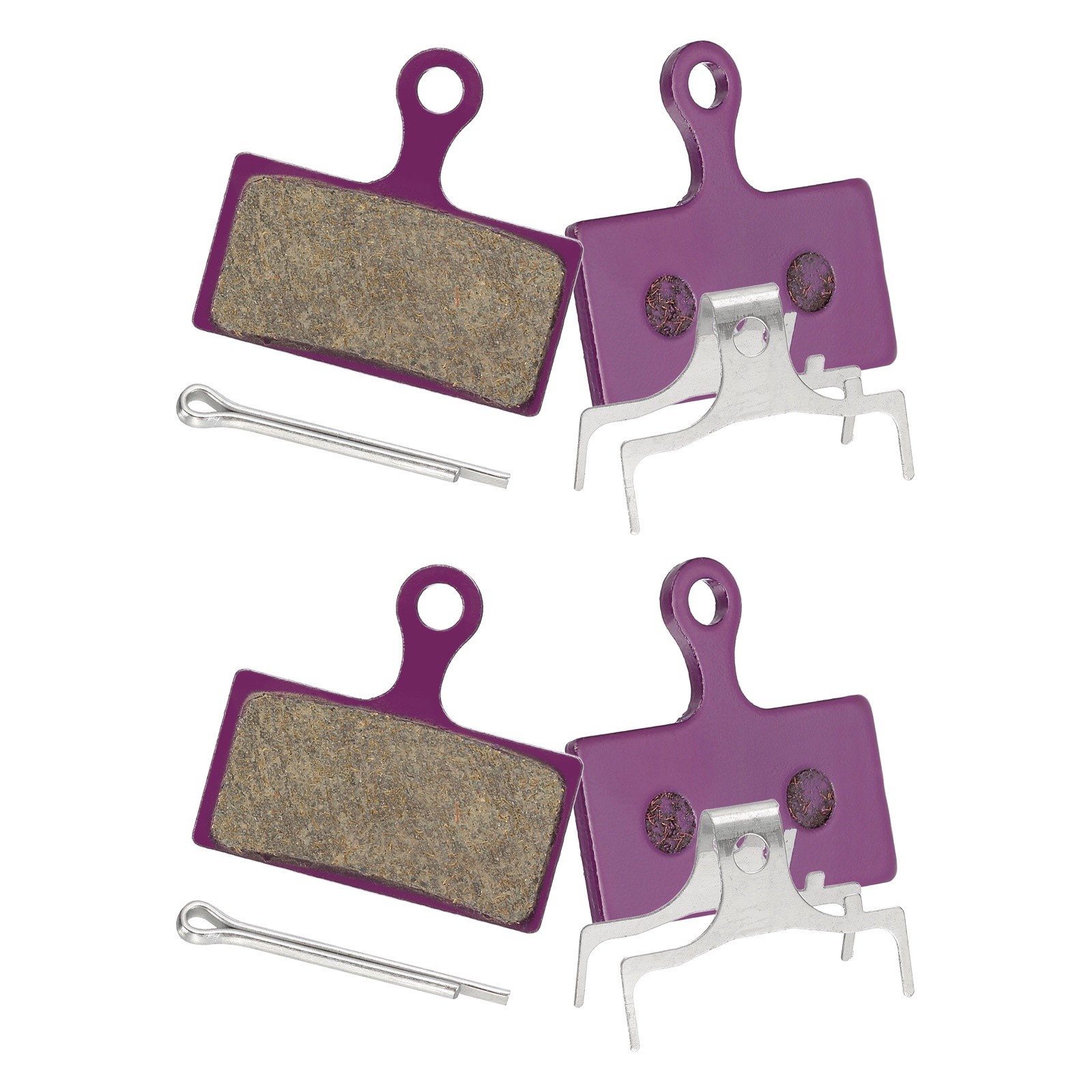 2set Disc Brake Pad 1.26″ x 0.65″ Bike Brake Pads with Spring and Pin, Purple