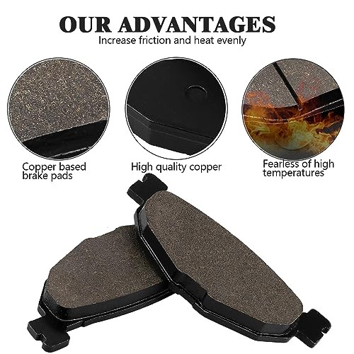 Front and Rear Brake Pads for Yamaha Majesty 400 YP400 YP 400 2005 2006 2007