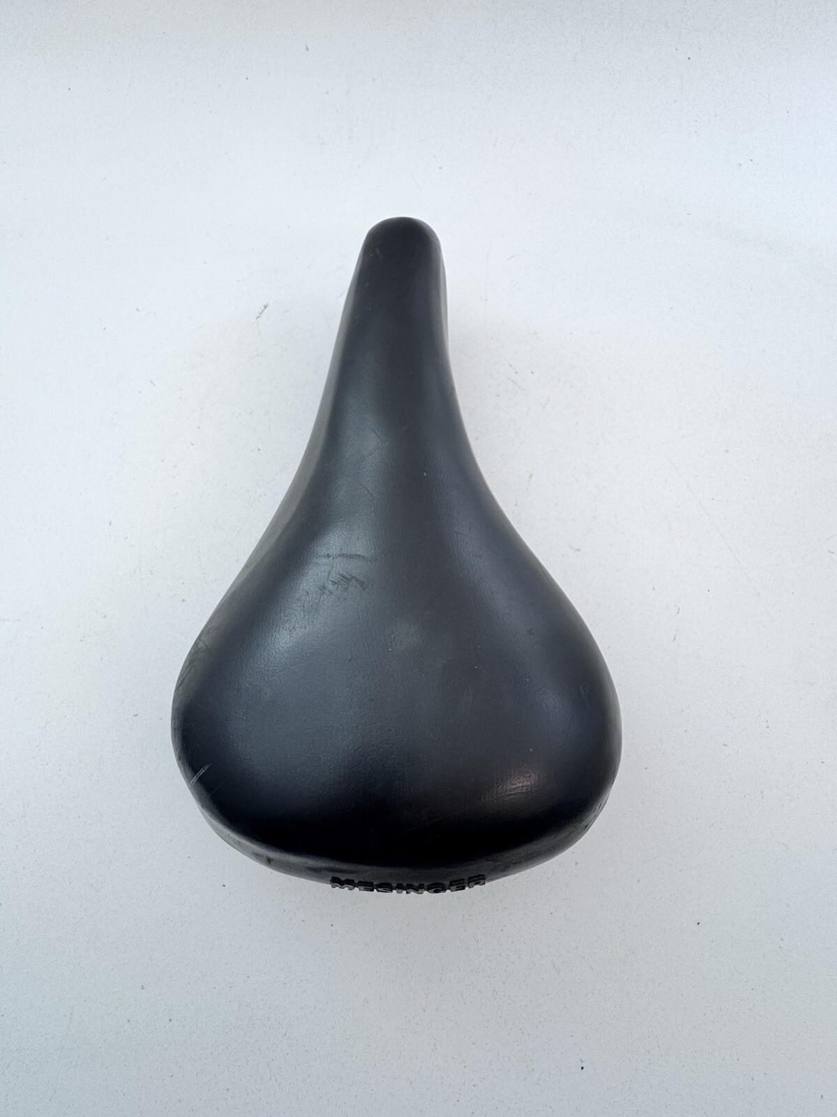 Vintage BMX Mesinger Seat Old School USA 70s Black Smooth BENT A82