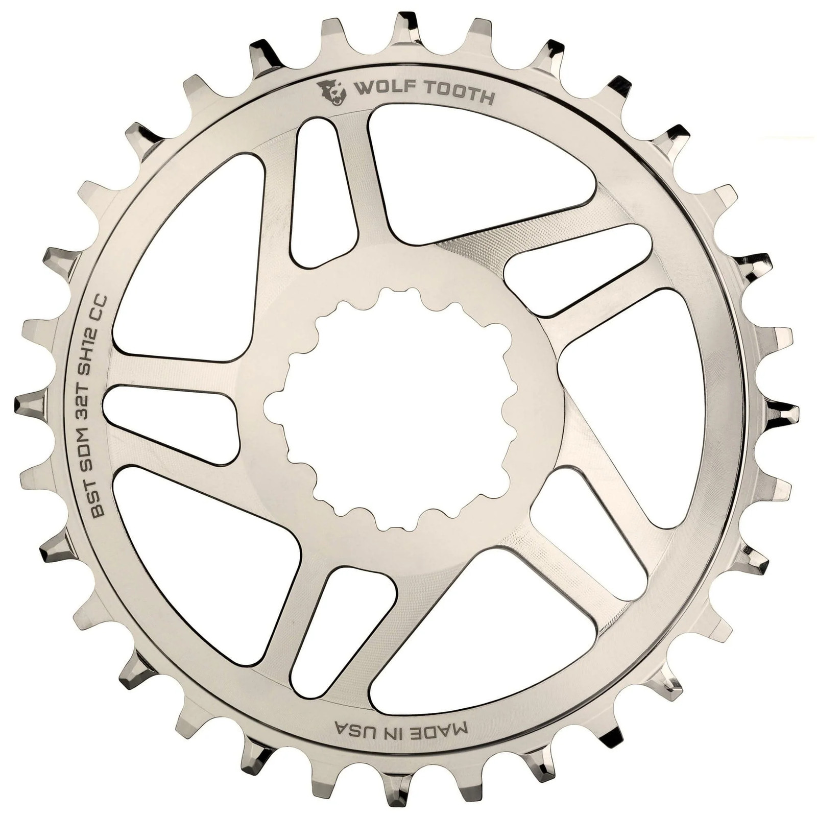 Nickel-Plated 32T 7075-T6 Aluminum Chainring for & Cane Creek 12-Speed