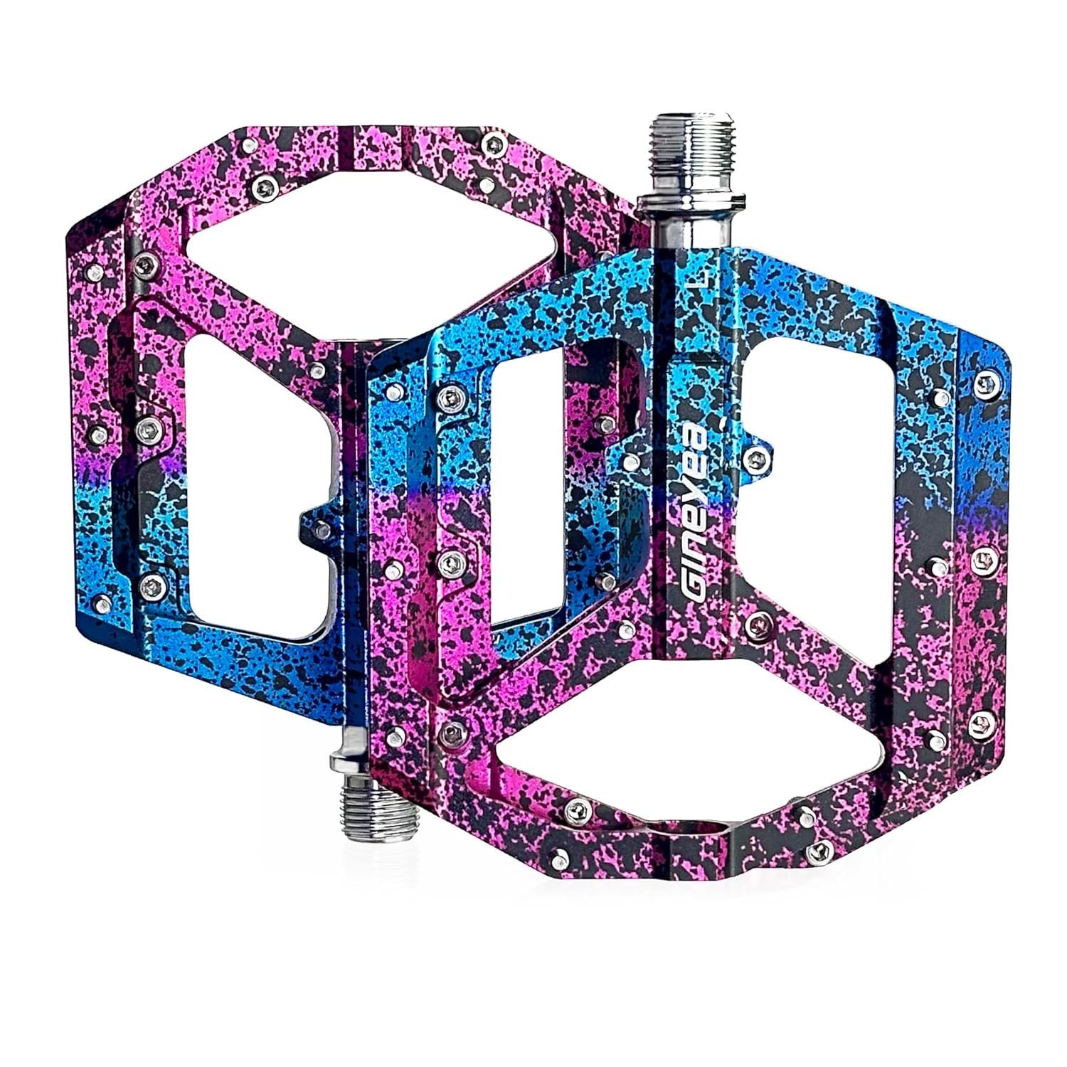 Mountain Bike Pedals Aluminum Alloy Flat Platform 9/16″ Sealed Bearing
