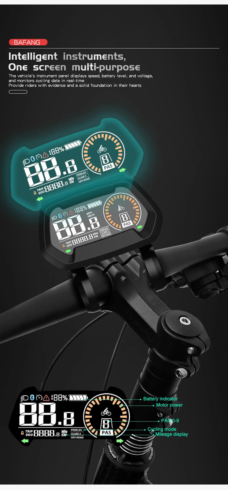 Ebike Bafang DZ43 Computer UART 0-9 PAS Speed BBS01B/BBS02B/BBSHD Mid Motor