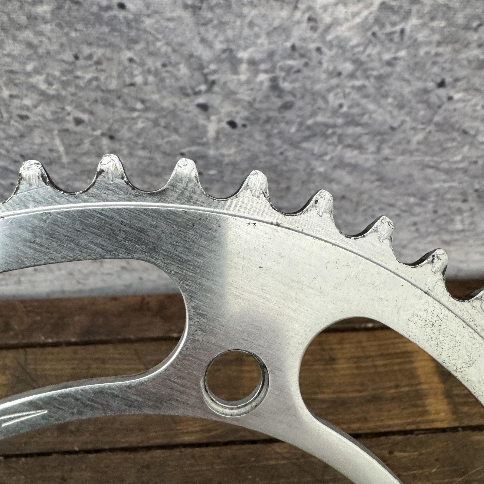 Vintage Campagnolo 53T Chainring 144 BCD 5-Bolt Road Bike Track Silver Crank