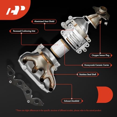 Front Exhaust Manifold Catalytic Converter with Gasket Kit Direct-Fit