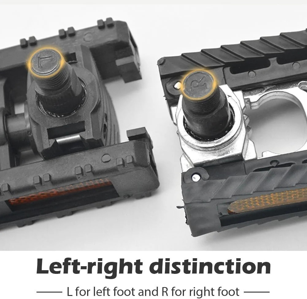 Folding Bicycle Bike Pedals for Ebike with Reflective Strips Wide Flat Pedals,Al