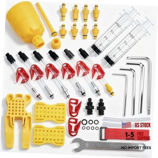 Hydraulic Disc Brake Bleed Kit, Universal Mineral Oil Bleeding Tool Set,