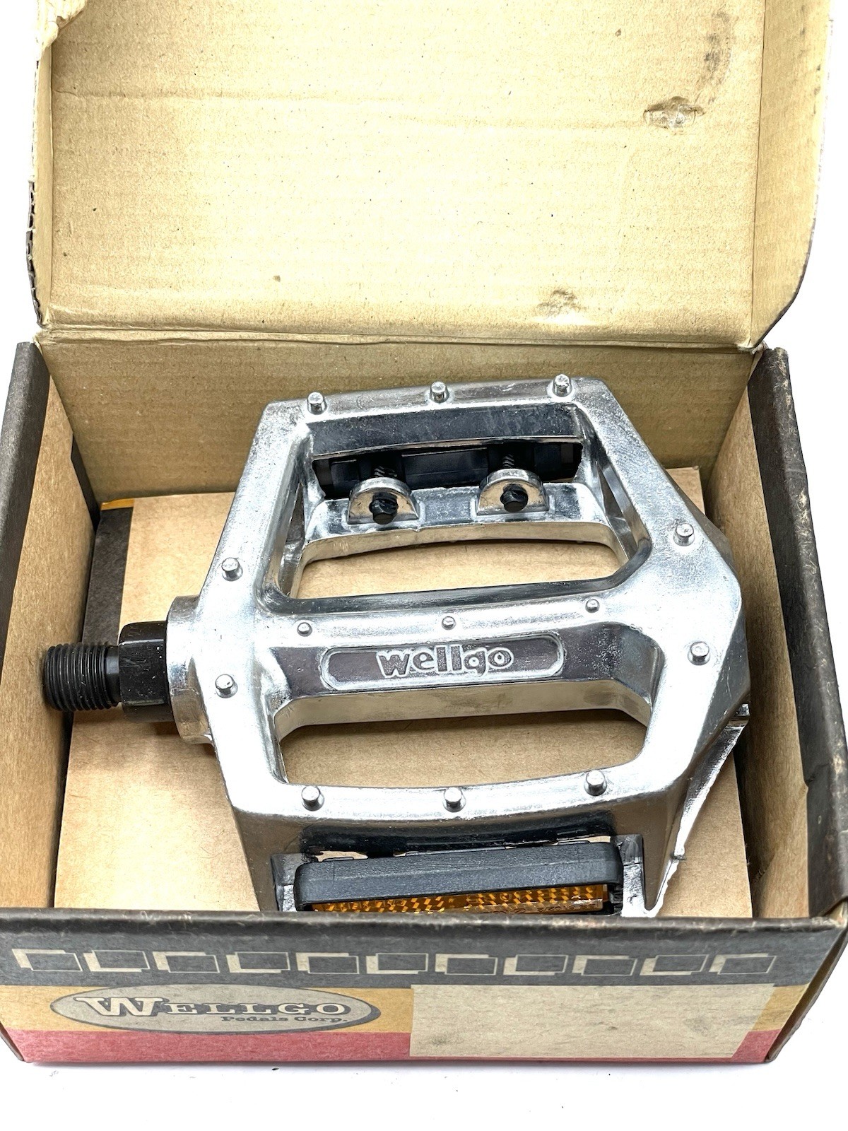 Wellgo LU-313 BMX Pedals 1/2″ Silver Platform Freestyle Vintage NOS NIB