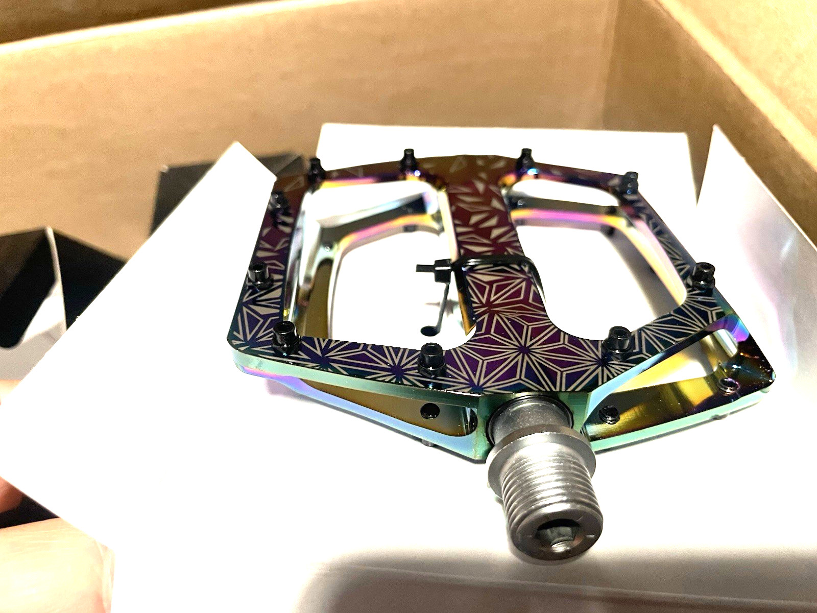 Supacaz Krypto DH Platform Pedals CNC 9/16 Oil-Slick Pedals Enduro BMX SHINGRATE