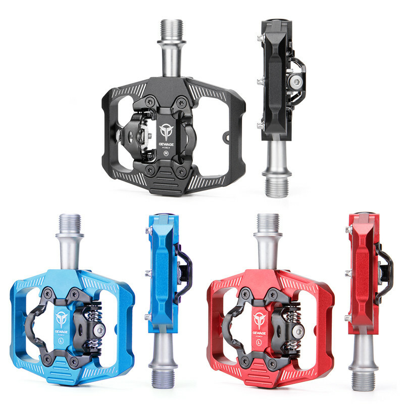 Bicycle Lock Pedal 2 In 1 With Free Cleat For SPD System MTB Road Sealed Bearing