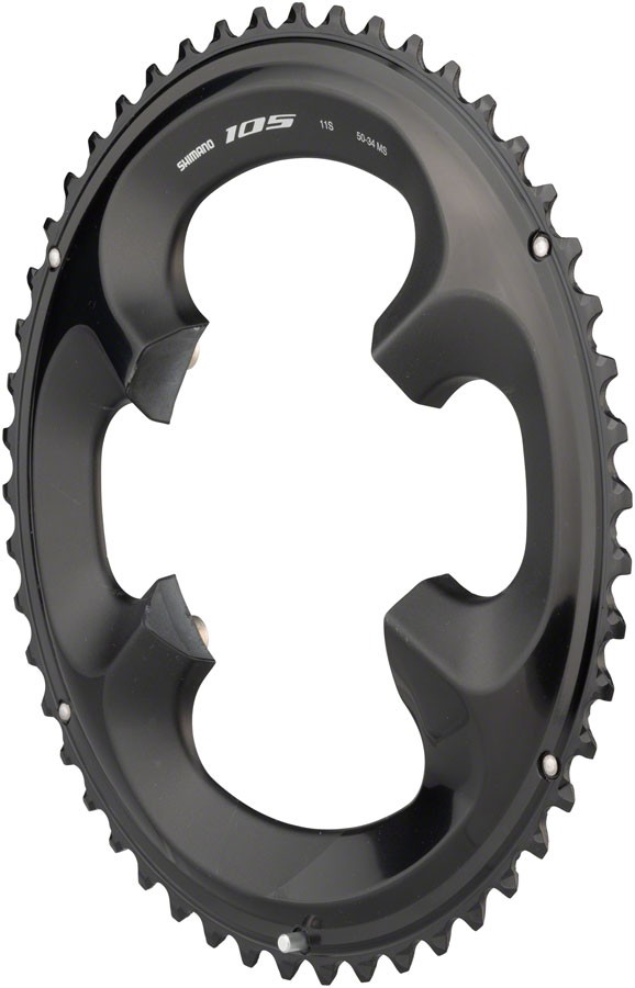 Shimano 105 FC-R7000 53/39t 110 BCD Asymmetric Aluminum Chainrings Black, 2×11