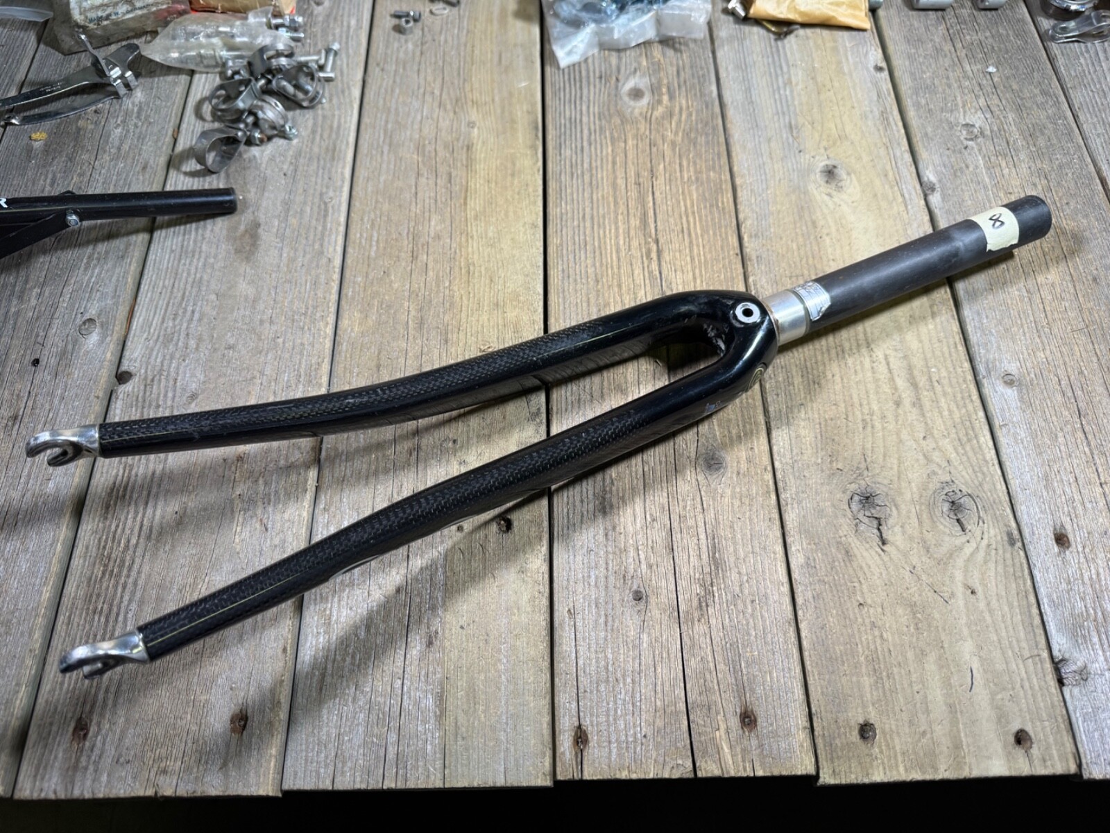 Columbus Carve Carbon Fiber Fork 700c Road Bicycle Fork 1-1/8 Threadless USED