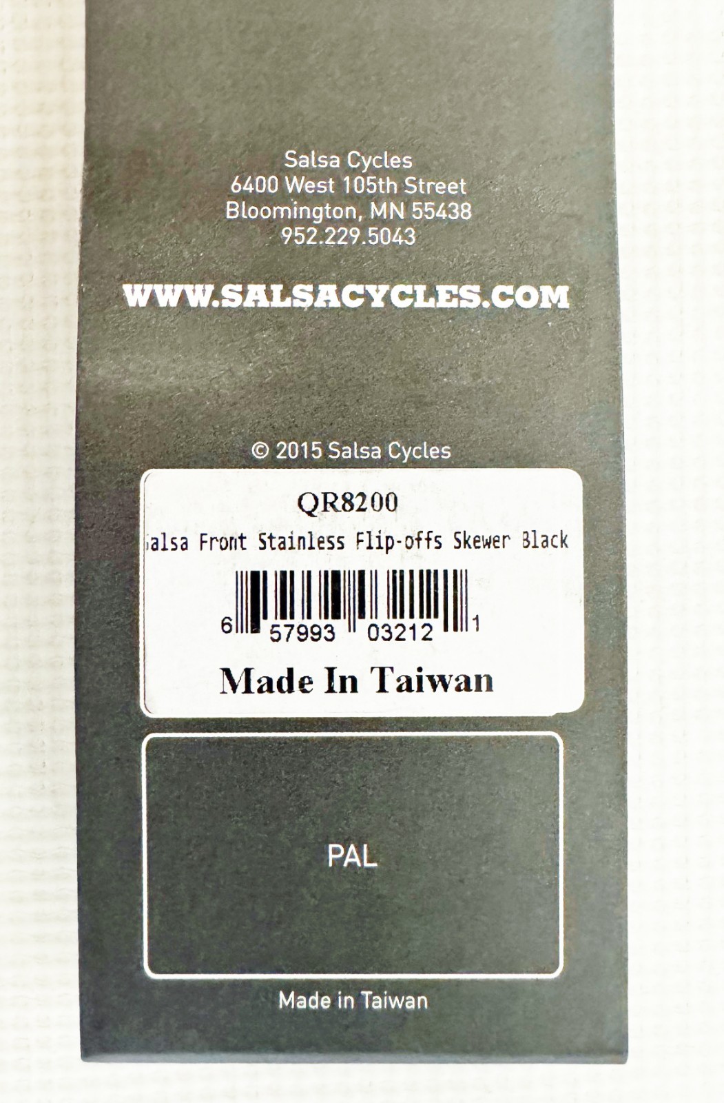 Salsa Front Stainless Flip-Off Skewer Black, For 100 mm Front Hub Spacing
