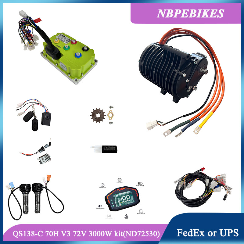 QS138-C 70H 3000W mid drive motor kit with Fardriver ND72530 controller.