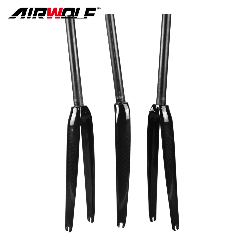 700C Carbon Road Bike Fork V Brake Quick Release 100*9mm Straight Rigid Frok