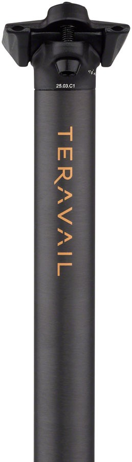 Teravail Stratum Carbon Seatpost – 27.2 x 400mm, 18mm Offset, Black