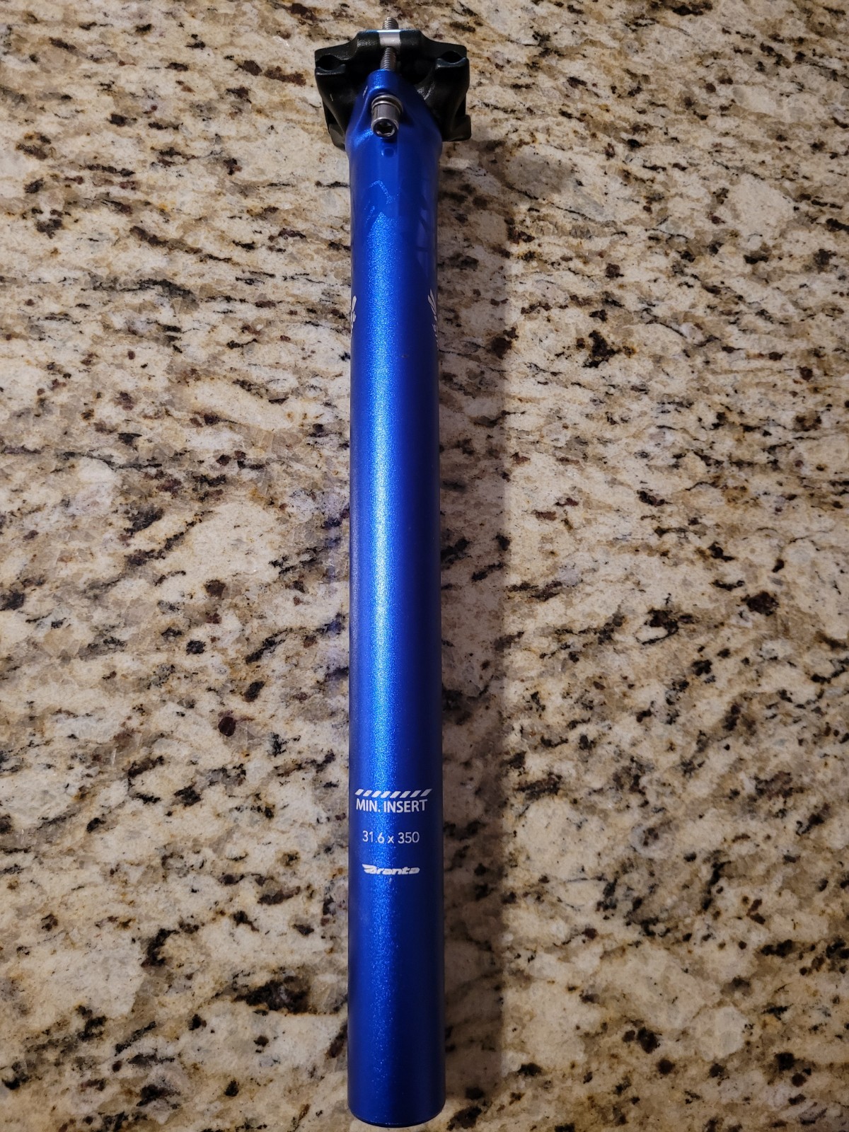 Branta Strive Seat Post 31.6mm x 350mm Long Ano Blue Aluminum Zero Offset