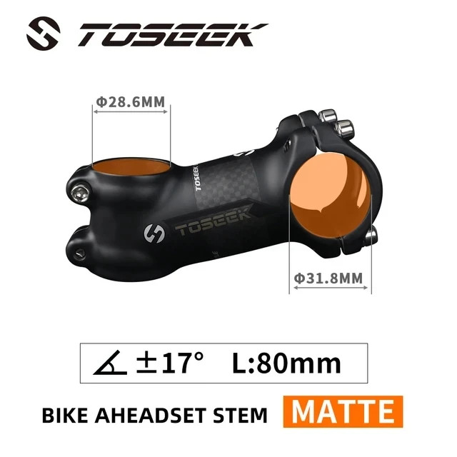Bicycle Stem 28.6 – 31.8mm Bike Handlebar Stem 6 Degree or 17 Degree 60-120mm