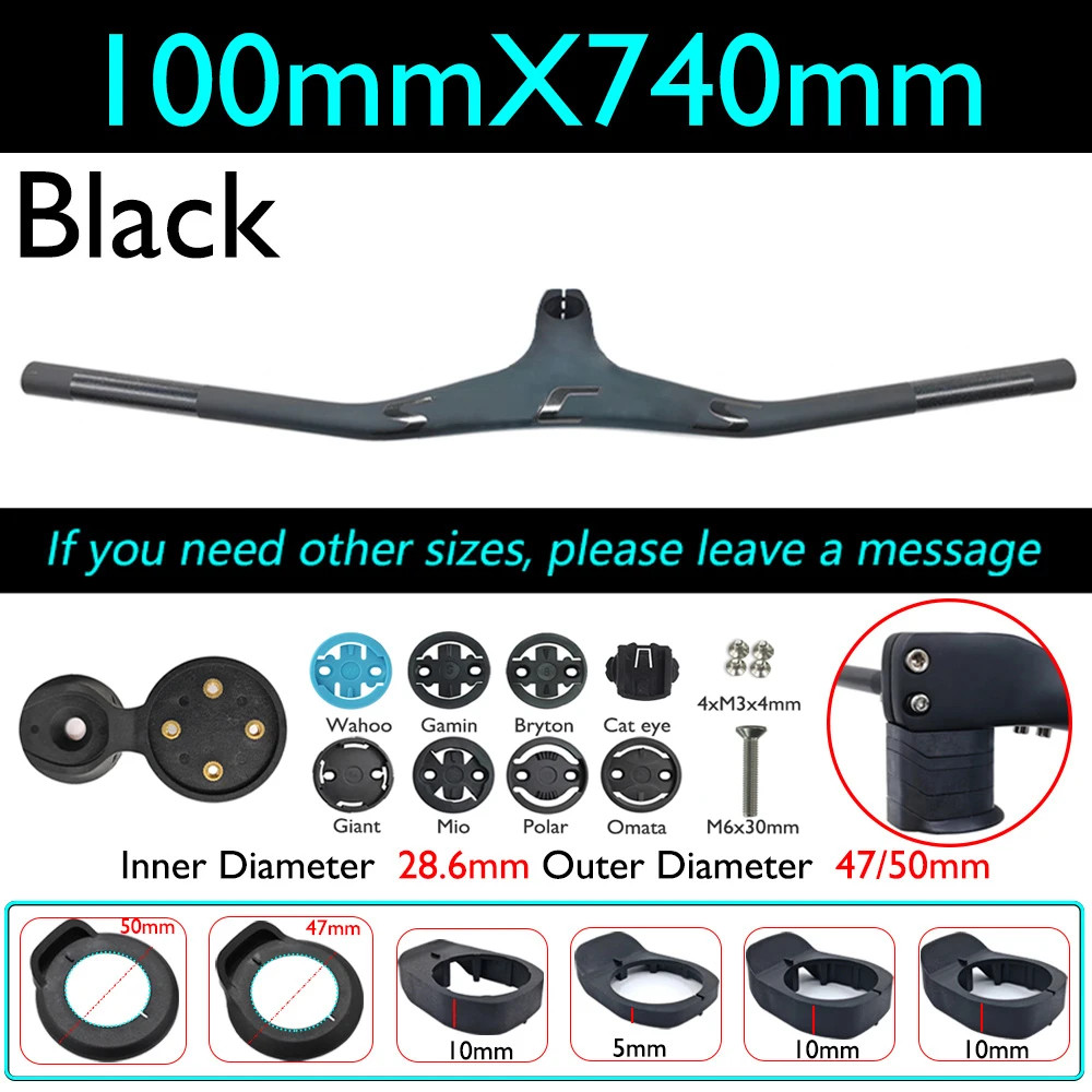 Carbon XC Mountain Bike Integrated Handlebars -17° 28.6mm Bicycle Accessories