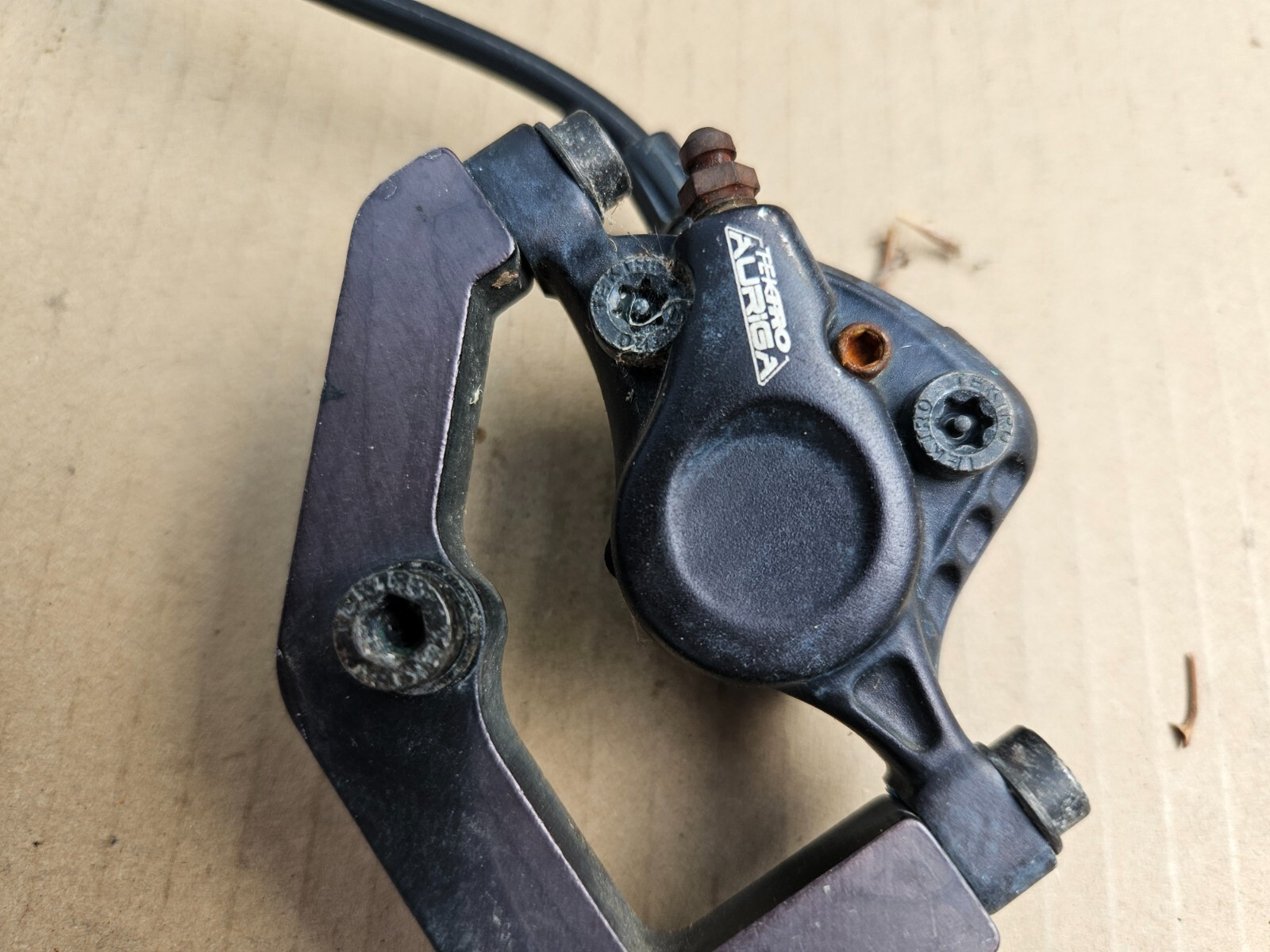Tektro Auriga Rear Hydraulic Brake Lever + Caliper (needs work)