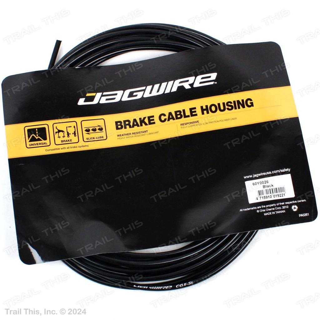 Jagwire 5mm Sport Bicycle Brake Housing w/ Slick Lube Liner 10M Roll – Black