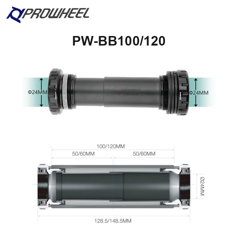 Snow Bike Crankset 170mm Fat Tire Bicycle Crank Arm with Bottom Bracket Parts