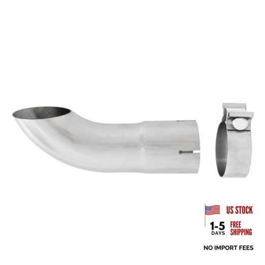 2.75 Inch Inlet Turn Down Exhaust 2.75 Inch Inlet, 9.95 Inch Overall Length