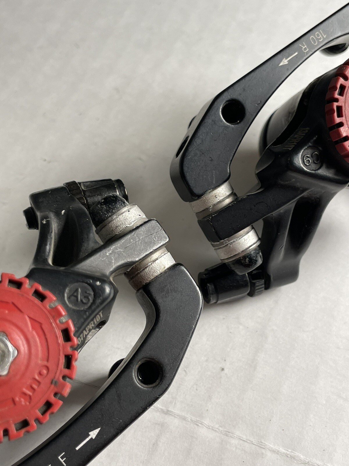 Sram Avid BB5 Mechanical Disc Brake Caliper Set W/ Mounts Black, 160mm Good Cond