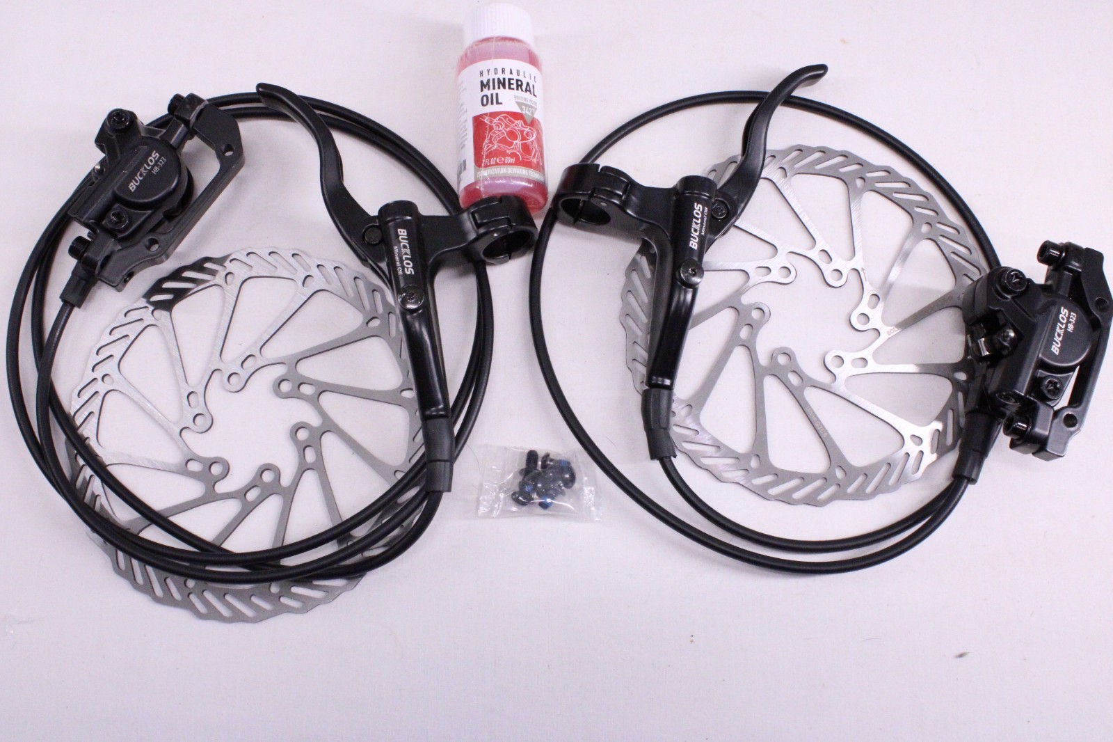 BUCKLOS HB-323 MTB Hydraulic Disc Brake Left Front&Right Rear 2PC G3 160mm Rotor
