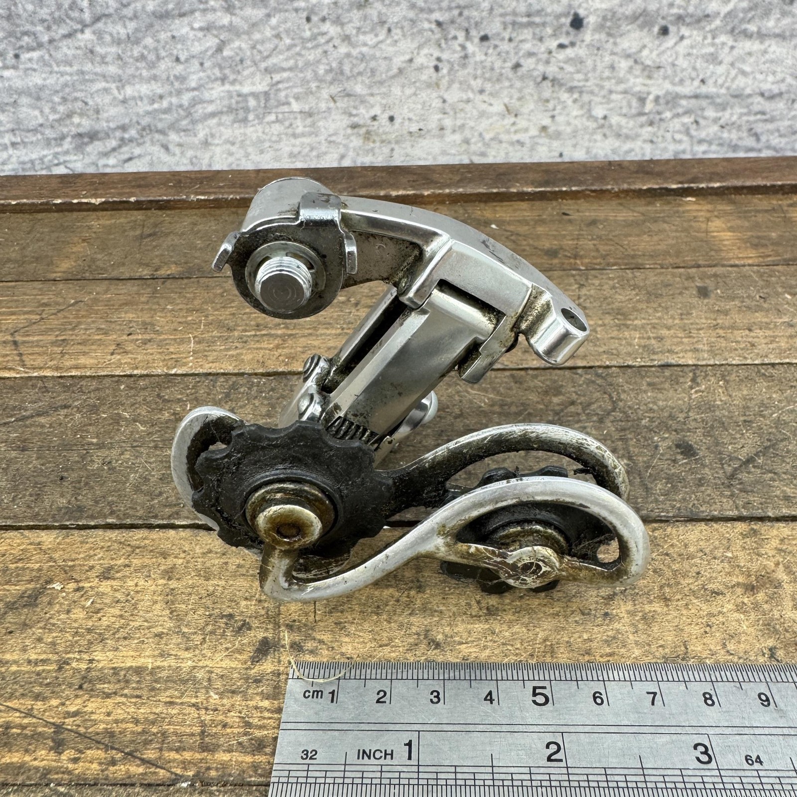 Vintage Shimano Crane Rear Derailleur Short Cage Bolt-On Silver 225g Japan 70s