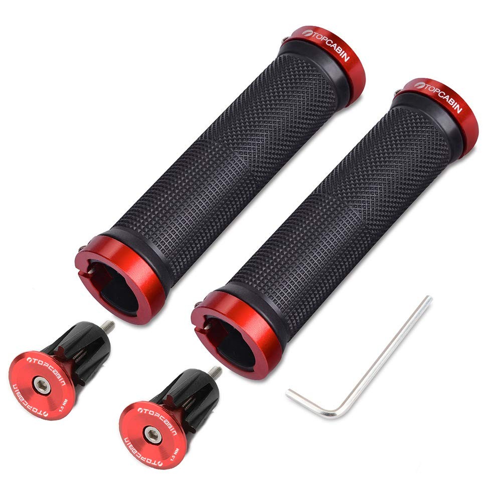 Bicycle Handlebar Grips Rubber Aluminium Alloy 130mm for Mountain Bike