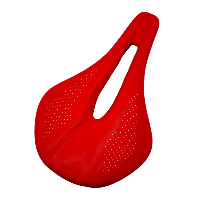 Leather Carbon Fiber Bike Seat Breathable Road Bike Saddle Cushion for Men Women